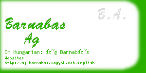barnabas ag business card